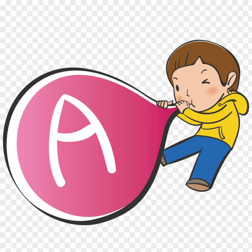 Blowing Balloons Child Cartoon Designer Illustration PNG