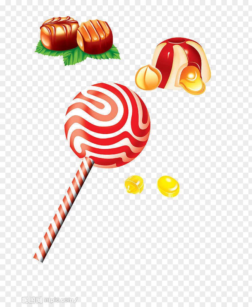 Hand-painted Food Candy Creative 3d Image Lollipop Hard Sugar PNG