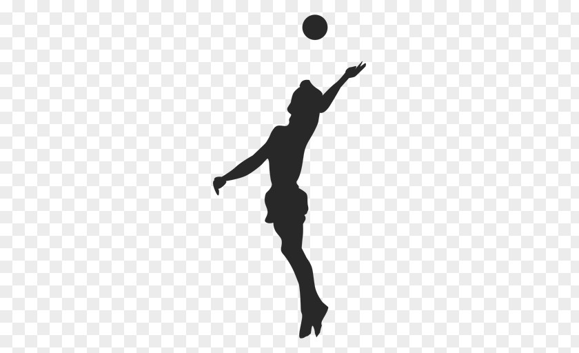 Volleyball Clipart Silhouette Player Spiking Jump Serve PNG