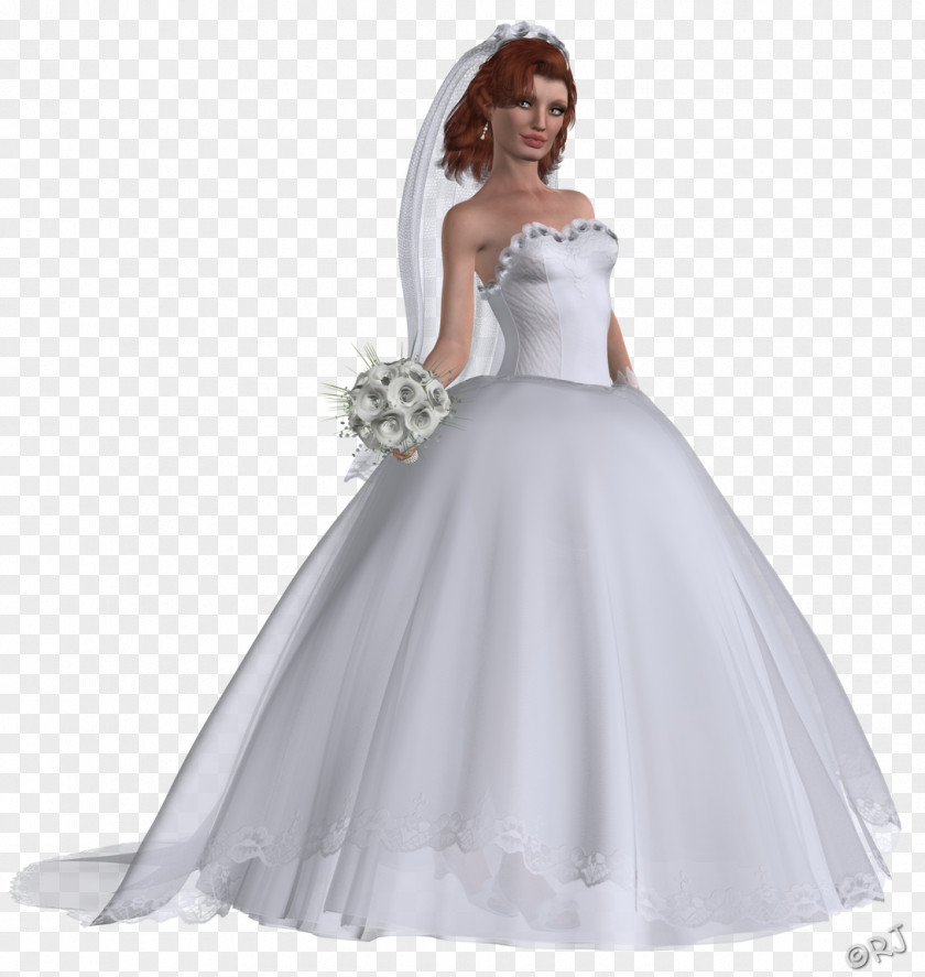 Dress Wedding Shoulder Party Quinceañera PNG