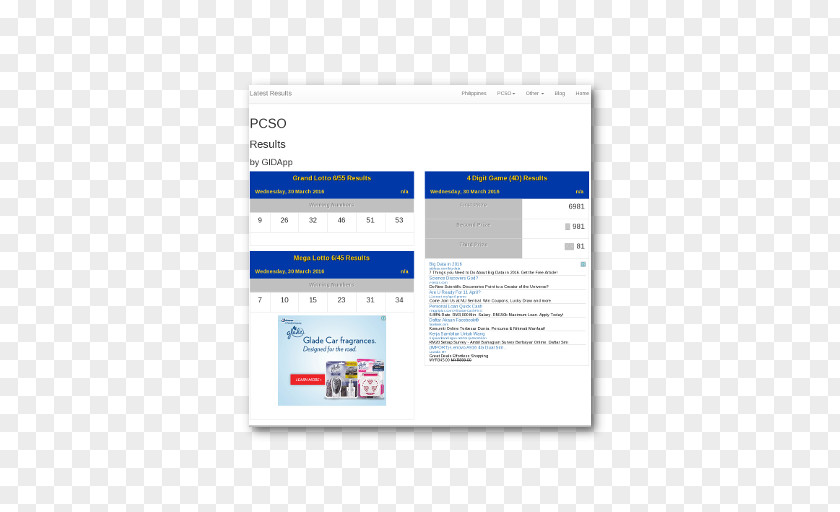 Lottery Office Web Page Brand Screenshot Font PNG