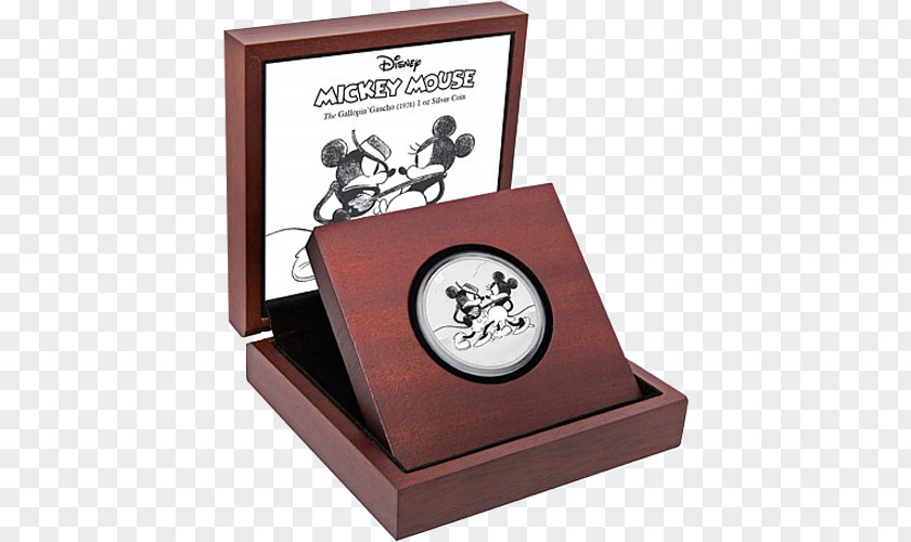 Mickey Mouse Silver Coin New Zealand Mint PNG