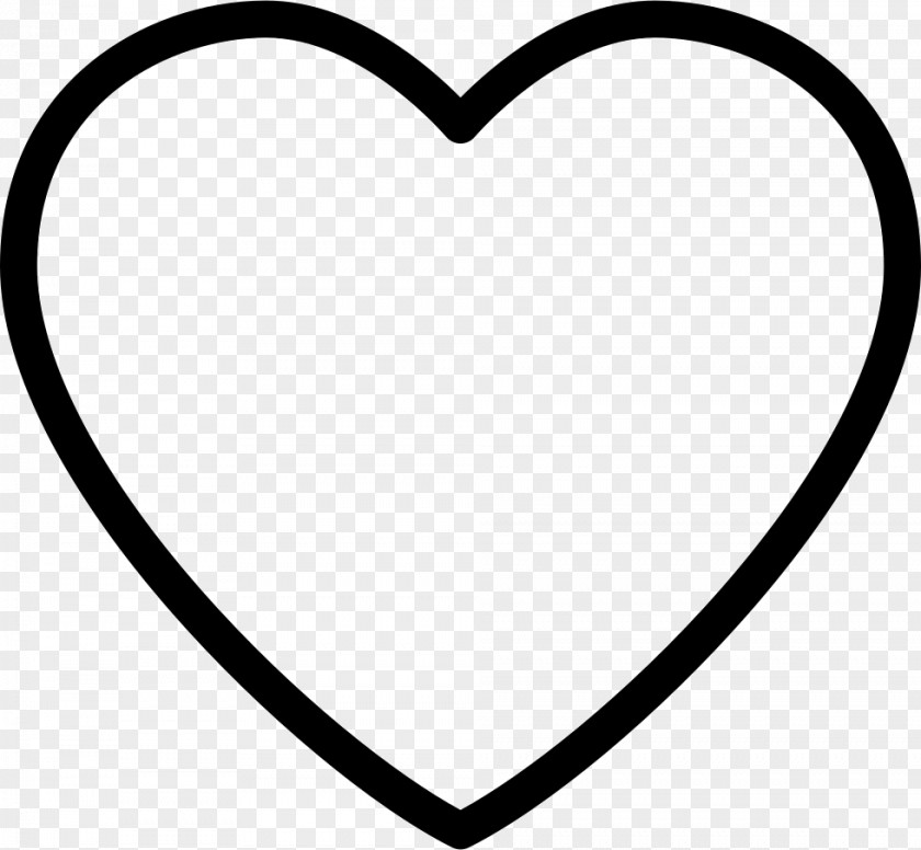 Outline Heart Shape Or Love Symbol Clip Art PNG