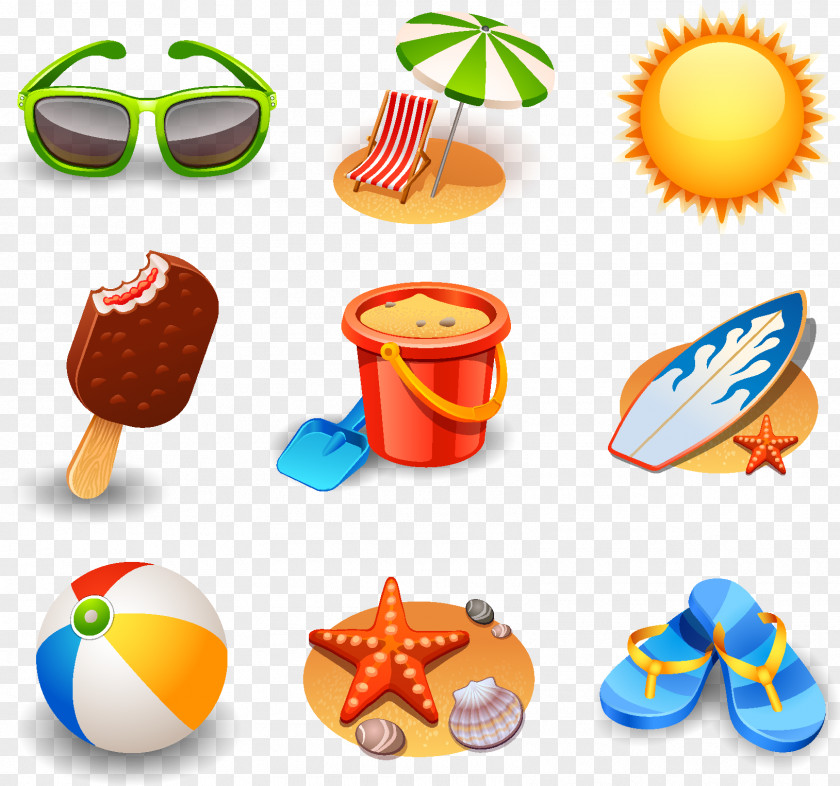 Seaside Element Material Summer Icon PNG