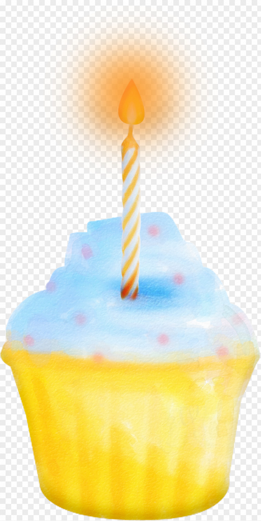 Creative Cake Candle Lighting Yellow Flameless Candles PNG