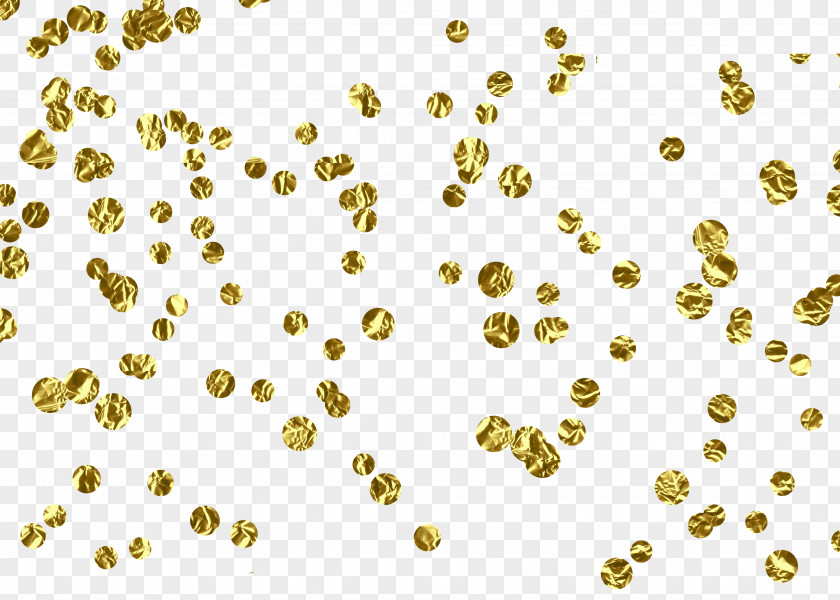 Gold Confetti Floating Material Paper Computer File PNG