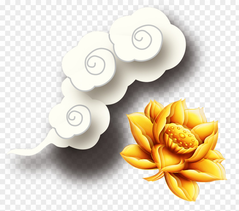 Golden Lotus Clouds Download Stock.xchng PNG