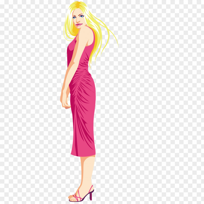 Slim Woman Cartoon PNG