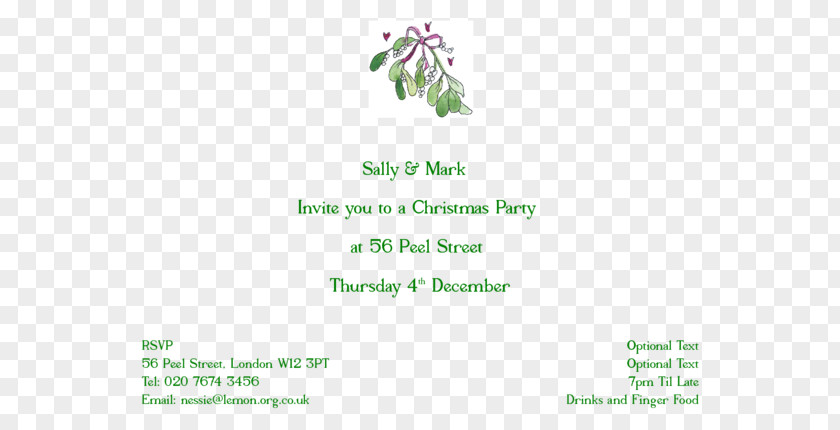 Celebration Invitation Holiday Flowering Plant Green Font PNG