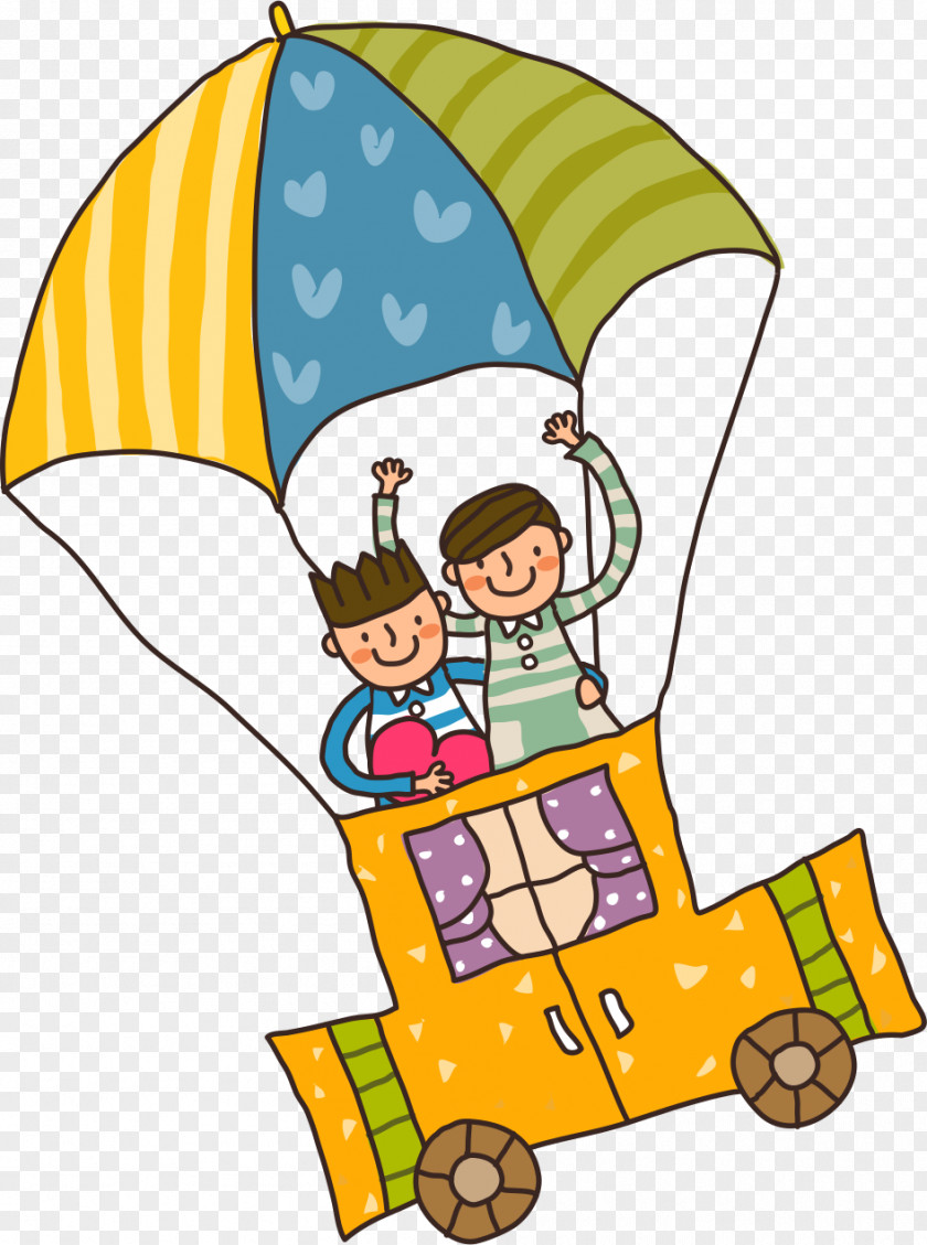 Hot Air Balloon Children Child Cartoon Illustration PNG