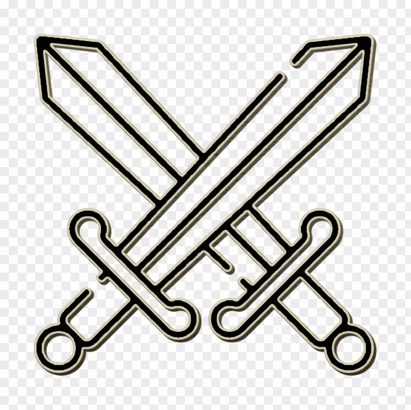 Medieval Icon War Swords PNG