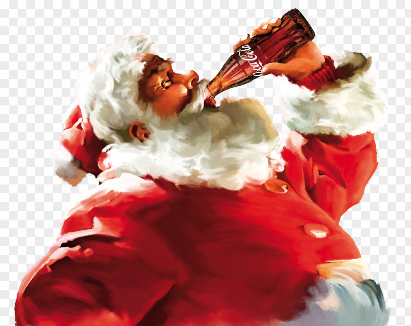 Santa Claus Coca-Cola Fizzy Drinks Desktop Wallpaper PNG