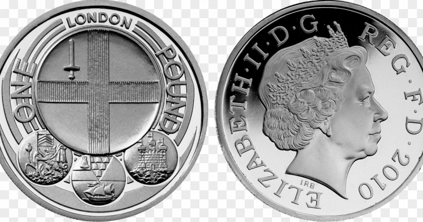 Coin Dollar Silver Royal Mint One Pound PNG