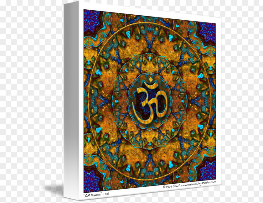 Mandala Om Art Gallery Wrap Canvas Printing Font PNG