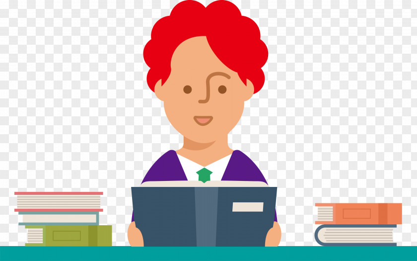 Teacher Reading Book PNG