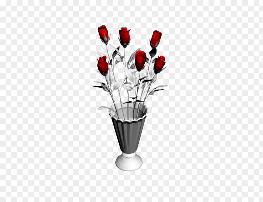 Three Dimensional Blocks Cut Flowers Vase Floristry Rose Family PNG