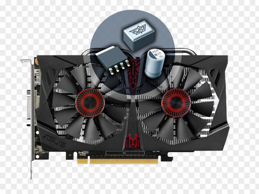Computer Graphics Cards & Video Adapters Card STRIX GTX 750 Ti NVIDIA GeForce GDDR5 SDRAM PNG