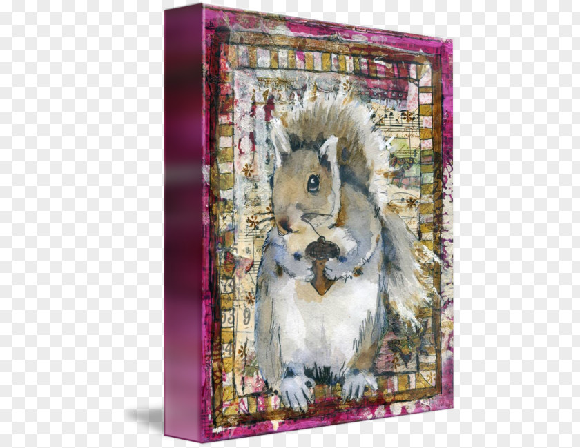 Woodland Creatures Squirrel Gallery Wrap Picture Frames Art Canvas PNG