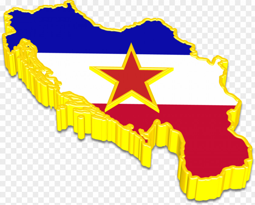 3d Map Socialist Federal Republic Of Yugoslavia Breakup Serbia Yugoslav Wars Flag PNG