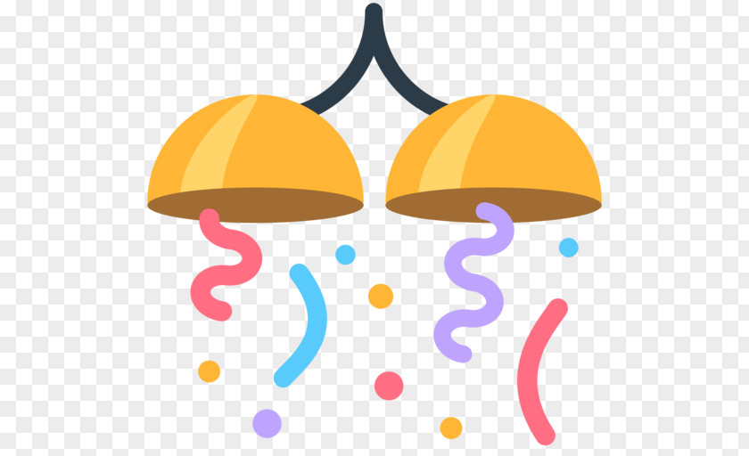 A Celebration Emoji Confetti Party SMS Clip Art PNG