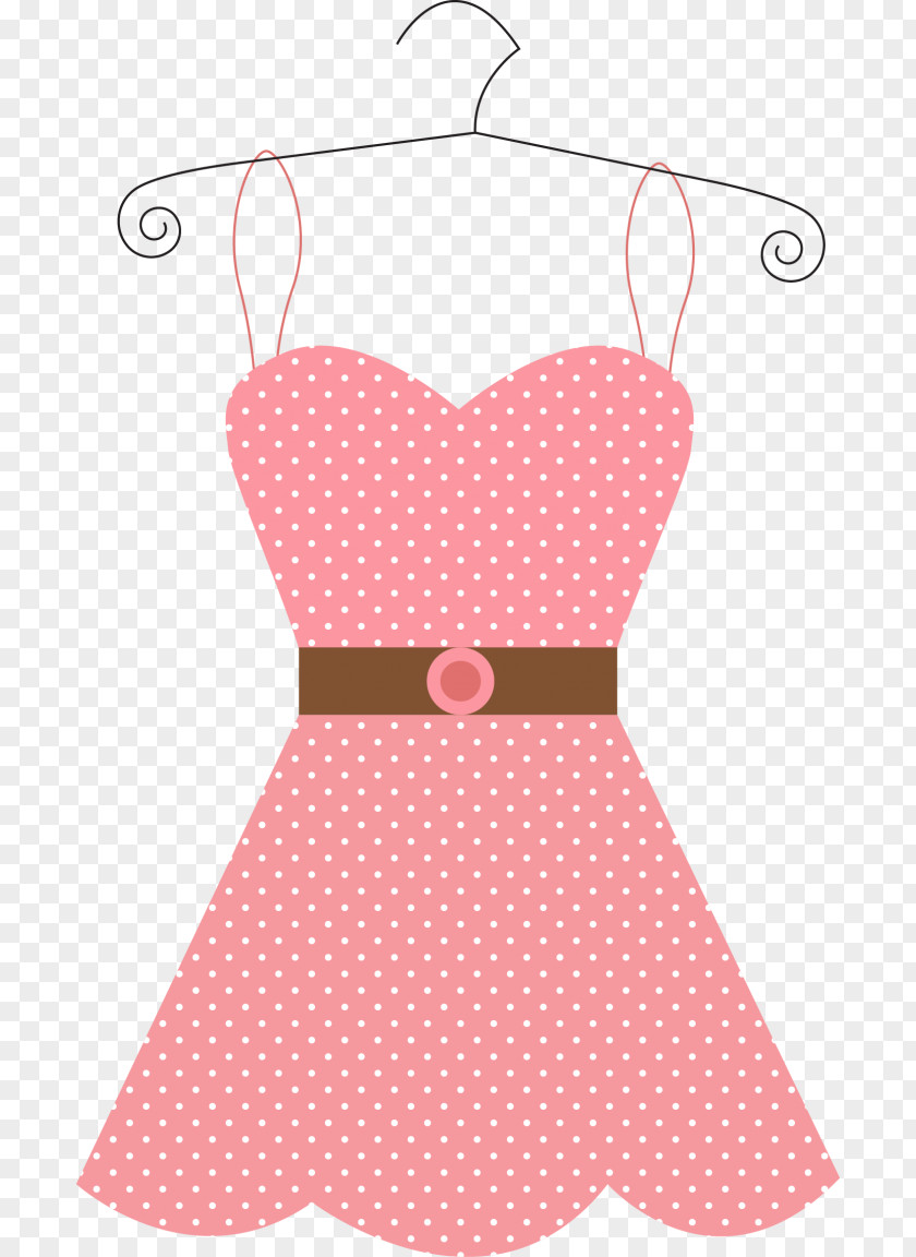 Day Dress Polka Dot Party Paper PNG