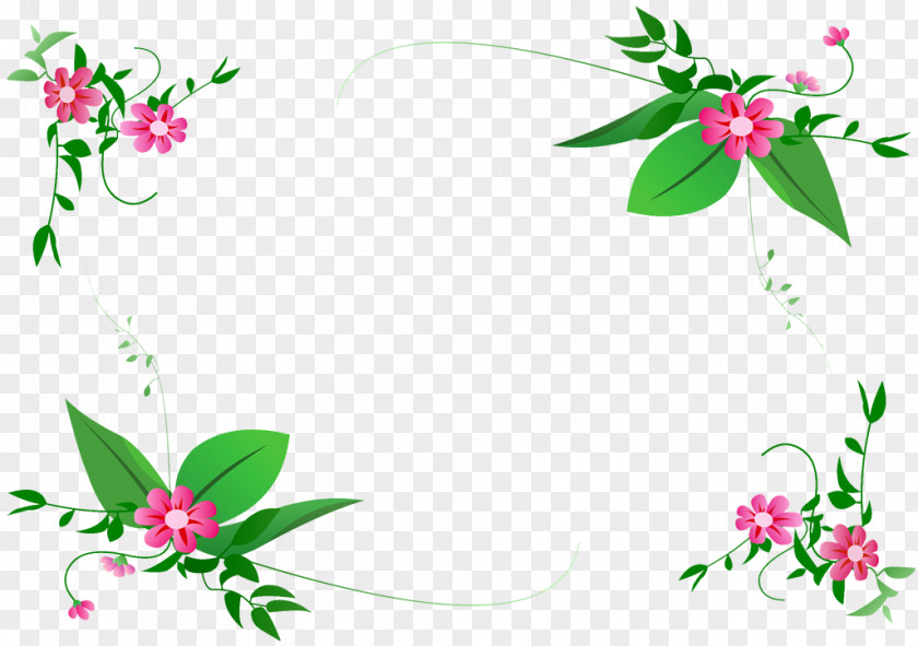 Flower Border Floral Design Clip Art PNG