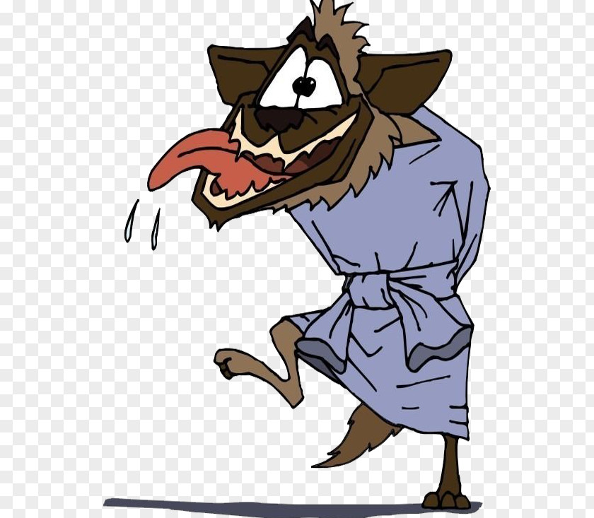 Greedy Wolf Dog Tongue Cartoon PNG