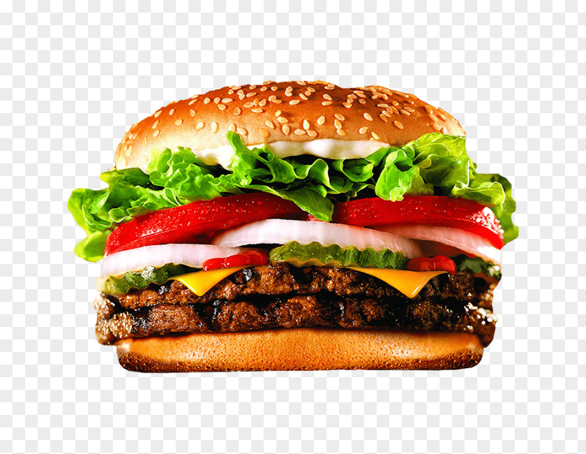Hamburger Whopper Cheeseburger Fast Food Big King PNG