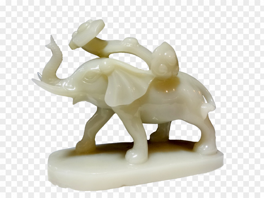 Ruyi Jade Elephant Sculpture Jadeite PNG