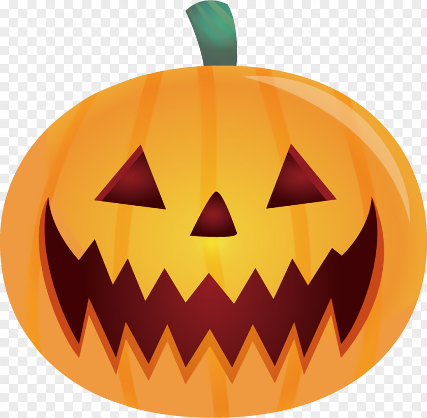 Smile Vegetable Jack-o-Lantern Halloween Carved Pumpkin PNG