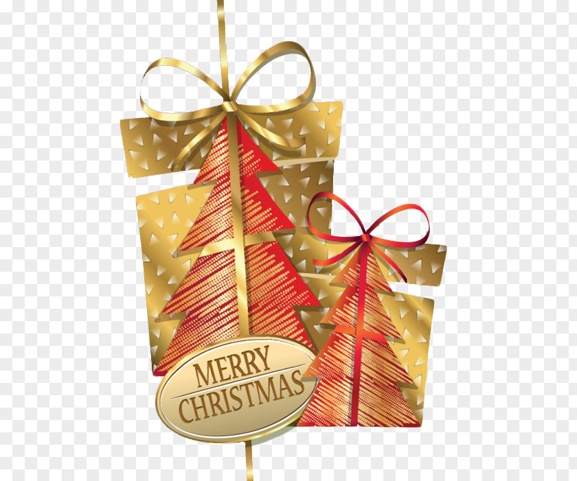 Vector Snowflake Christmas Gift Box New Year PNG