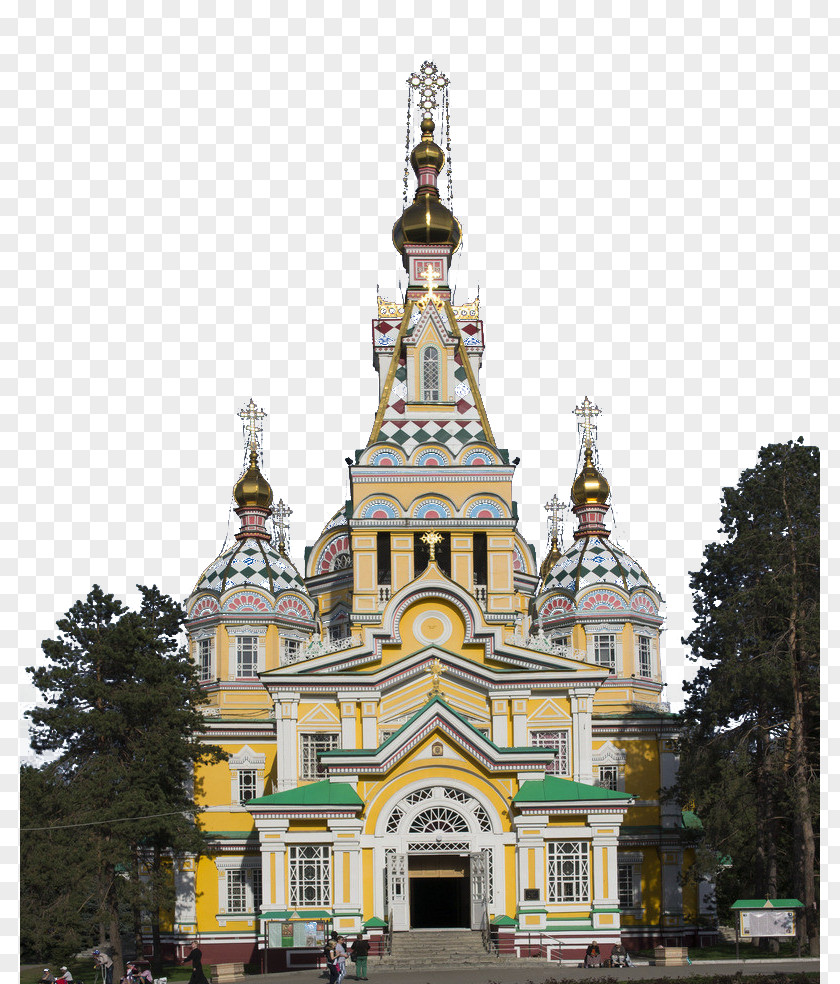 Ascension Cathedral Cathedral, Almaty Park Of 28 Panfilov Guardsmen Russian Orthodox Church PNG