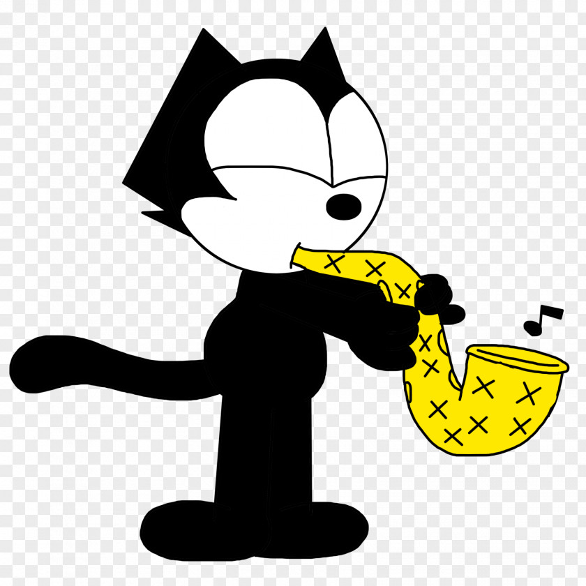 Saxophone Felix The Cat Cartoon PNG