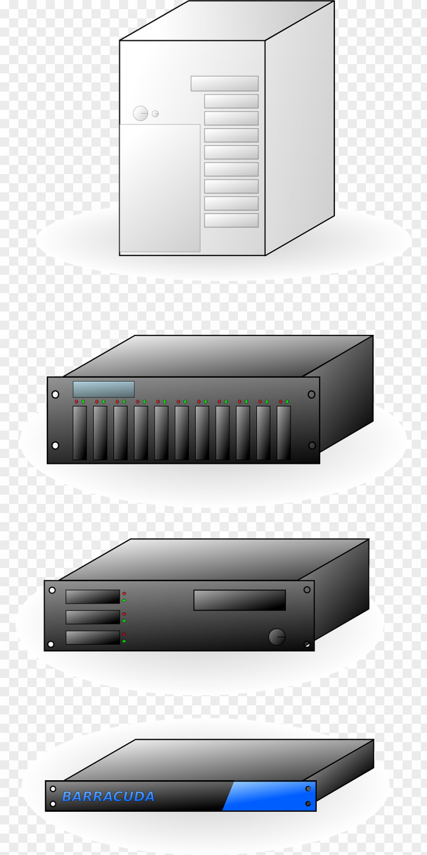 19-inch Rack Computer Servers Clip Art PNG