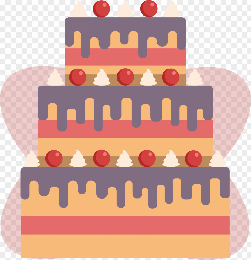 Cartoon Cake Birthday Gift Vector PNG