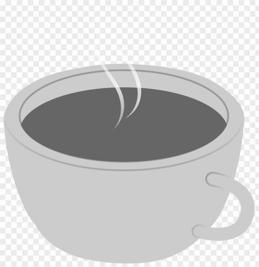 Coffee Cup Grayscale Clip Art PNG