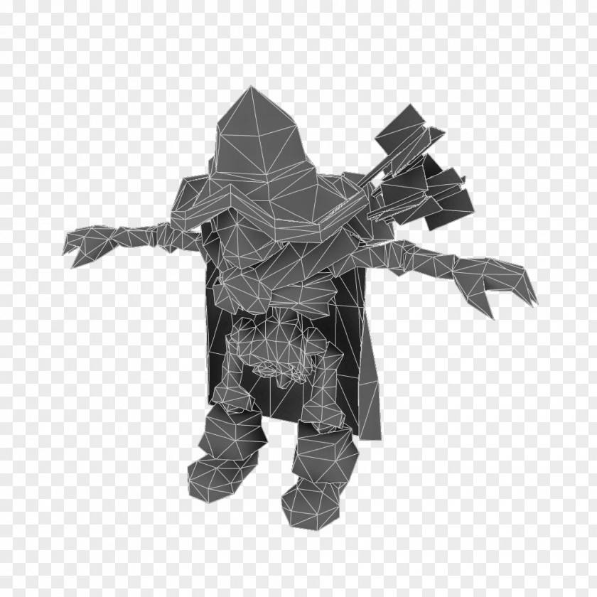 Low Poly Character Figurine PNG
