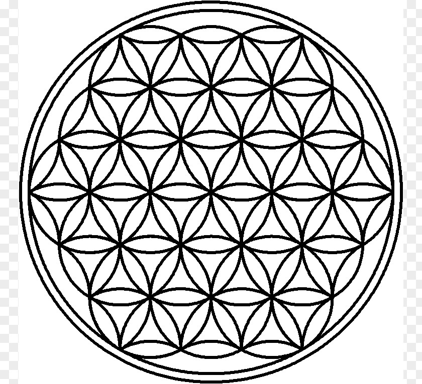 Tattoo Pattern Overlapping Circles Grid Sacred Geometry Geometric Shape Vesica Piscis PNG