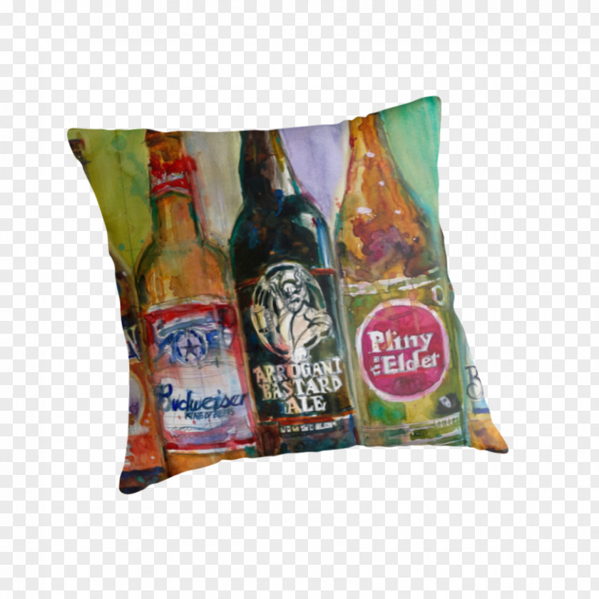 Watercolor Beer Cushion PNG