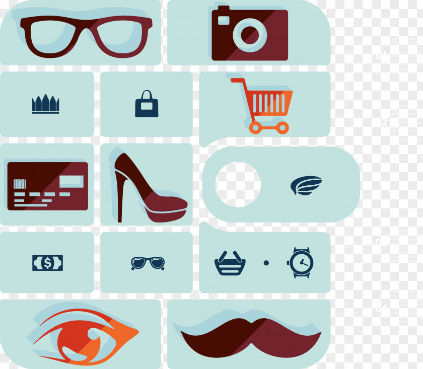 Creative Business Keyboard Vector Material Computer Glasses Clip Art PNG