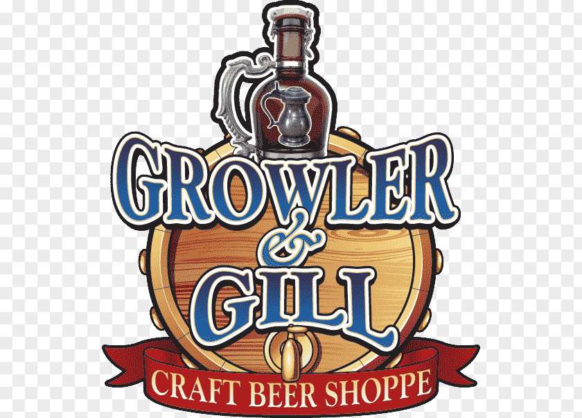 Beer Growler & Gill Logo Font PNG