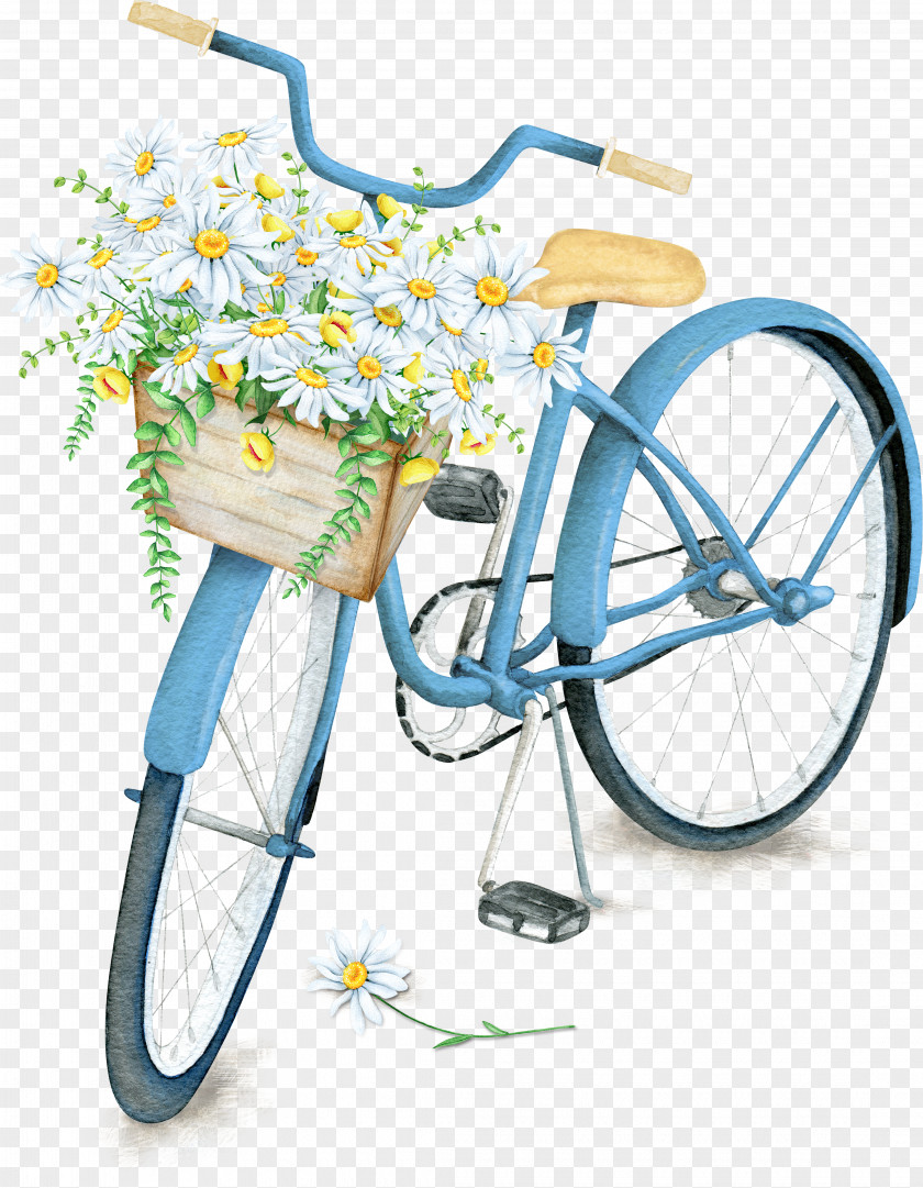 Bicycle Watercolor Painting Stock Illustration Vector Graphics PNG