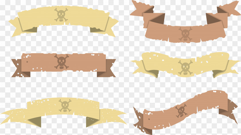 Skull Banner Shape Vecteur PNG