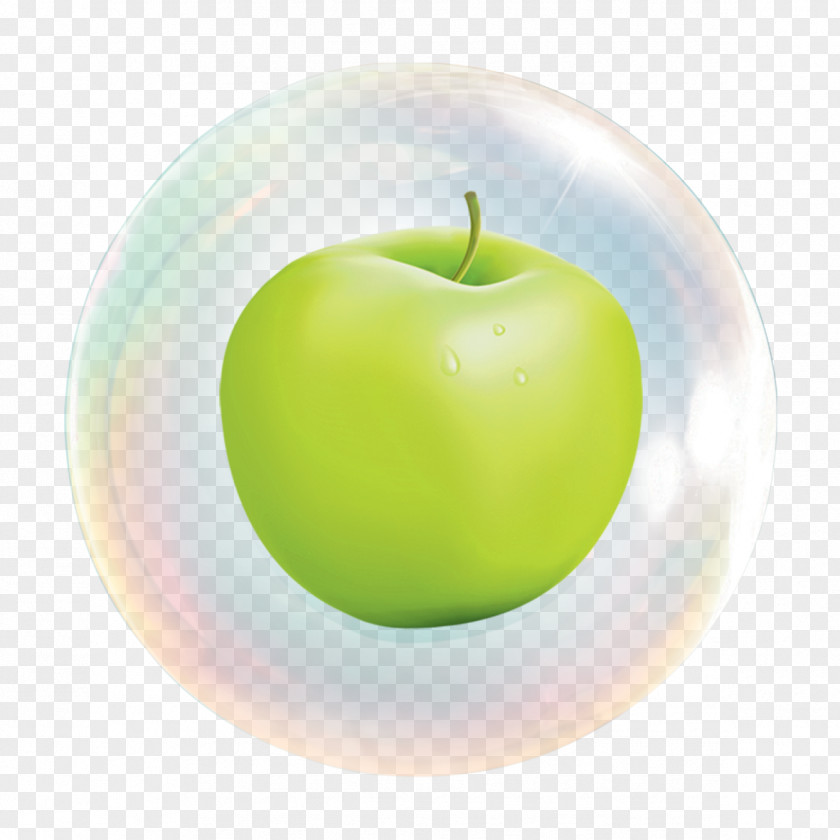 Apple Bubble Granny Smith Green Diet Food Wallpaper PNG