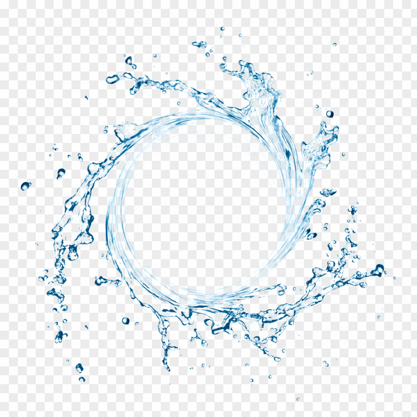 Blue Splash Water Filter Cycle Circle Services PNG