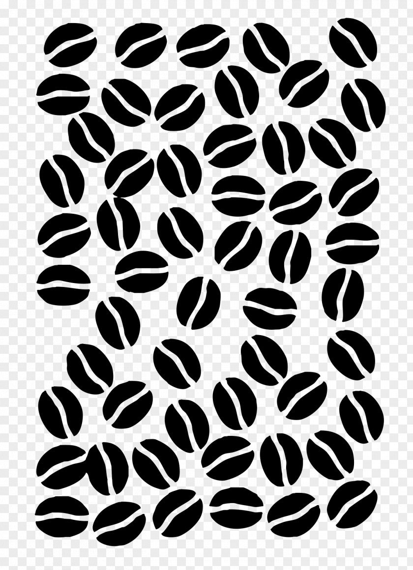 Cartoon Coffee Bean Clip Art Stencil PNG