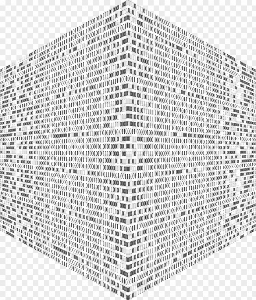 Cube Binary Number Code Random Generation Clip Art PNG
