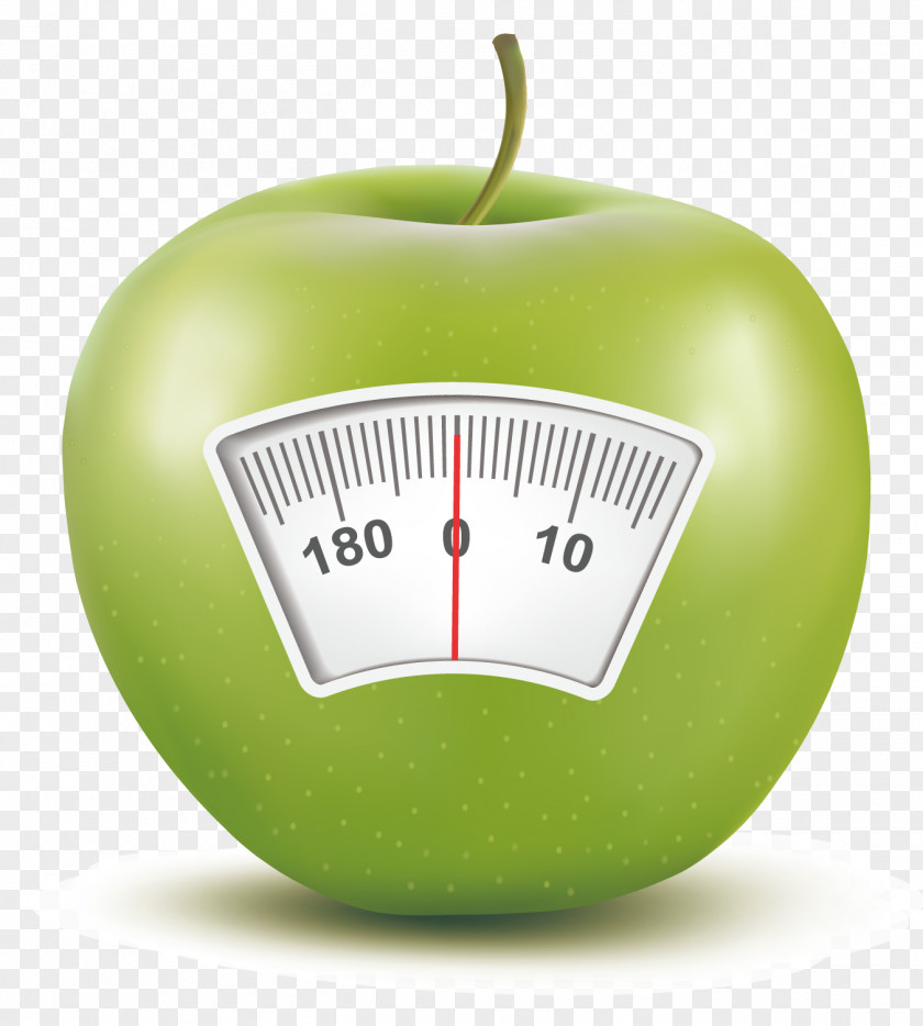 Apple Creative Weighing Scale Ruler PNG