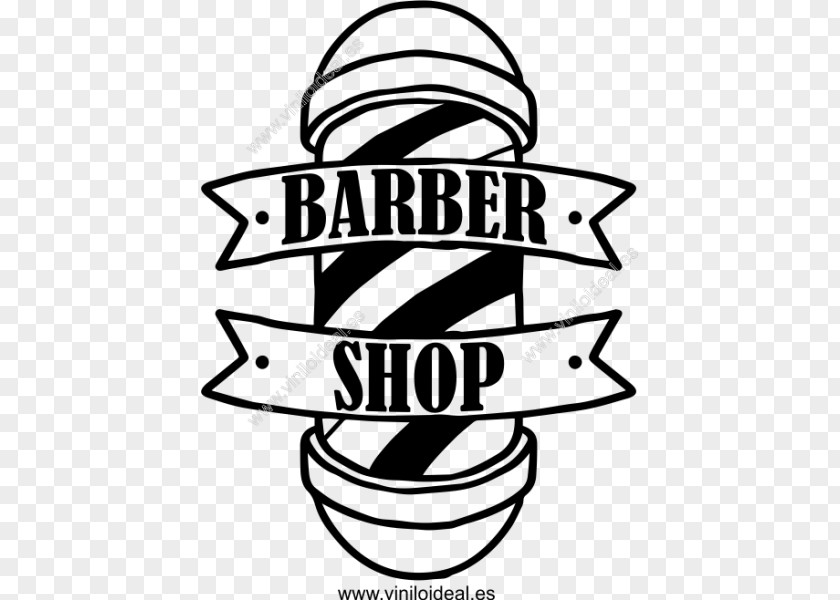 Barber Shop Barber's Pole Logo Hairdresser Wall Decal PNG