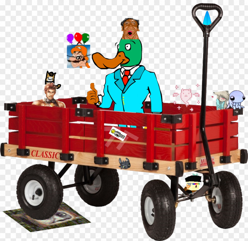 Car Toy Wagon Cart Radio Flyer PNG